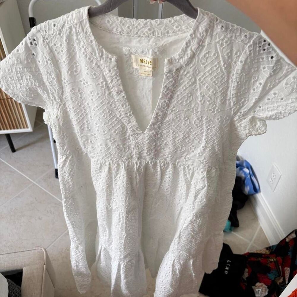Anthropologie Women's White Dress